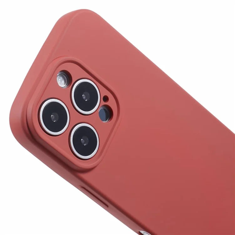 For iPhone 16 Pro Max Case Fiber Lining TPU Shockproof Phone Cover with Crossbody Lanyard