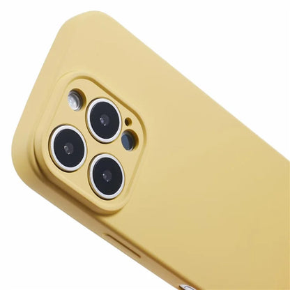 For iPhone 16 Pro Max Case Fiber Lining TPU Shockproof Phone Cover with Crossbody Lanyard