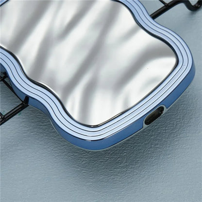 WT Series For iPhone 15 Case Electroplating Back TPU Phone Cover Cute Curly Wave Edge