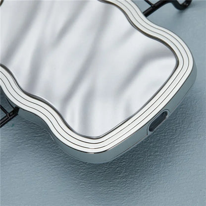 WT Series For iPhone 15 Case Electroplating Back TPU Phone Cover Cute Curly Wave Edge