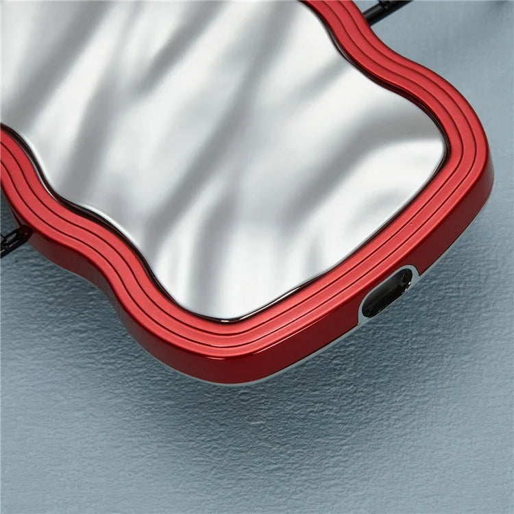 WT Series For iPhone 15 Case Electroplating Back TPU Phone Cover Cute Curly Wave Edge