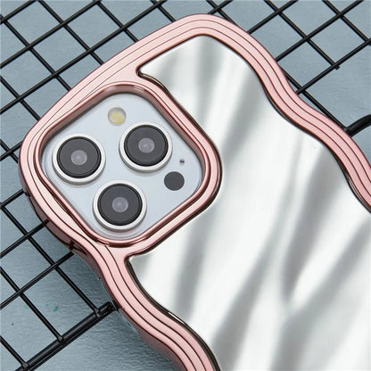 WT Series For iPhone 15 Pro Max Case Curly Wave Frame TPU Electroplating Phone Cover