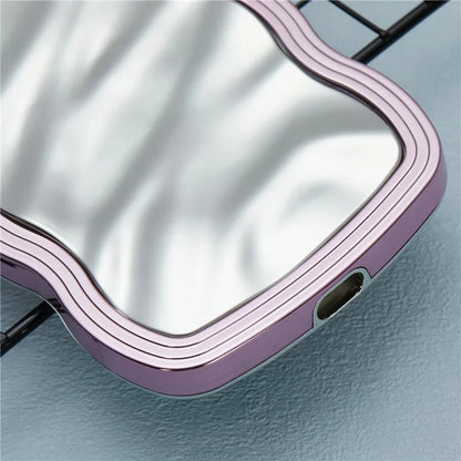 WT Series For iPhone 15 Pro Max Case Curly Wave Frame TPU Electroplating Phone Cover