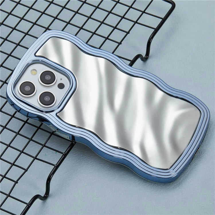 WT Series For iPhone 15 Pro Max Case Curly Wave Frame TPU Electroplating Phone Cover