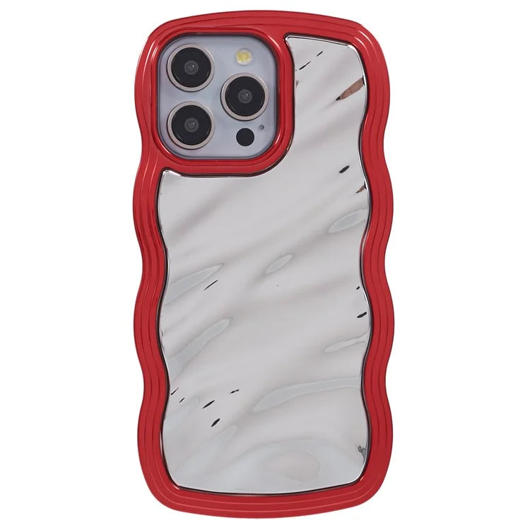 WT Series For iPhone 15 Pro Max Case Curly Wave Frame TPU Electroplating Phone Cover