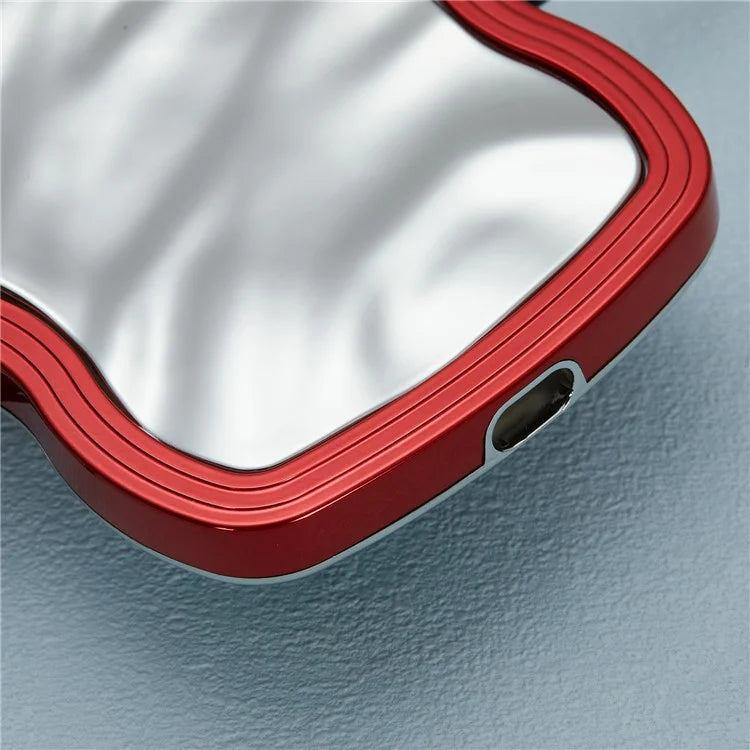 WT Series For iPhone 15 Pro Max Case Curly Wave Frame TPU Electroplating Phone Cover