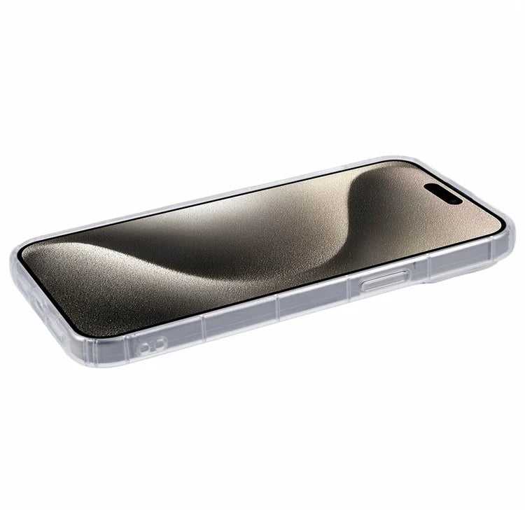 For  iPhone 15 Pro Max Case TPU Anti-Scratch Clear Back Phone Cover