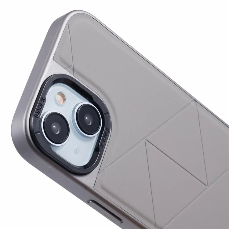 X-LEVEL For iPhone 14 / 13 Case Leather+PC+TPU Protective Phone Cover Geometric Pattern Lines