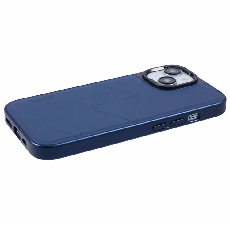 X-LEVEL For iPhone 14 / 13 Case Leather+PC+TPU Protective Phone Cover Geometric Pattern Lines