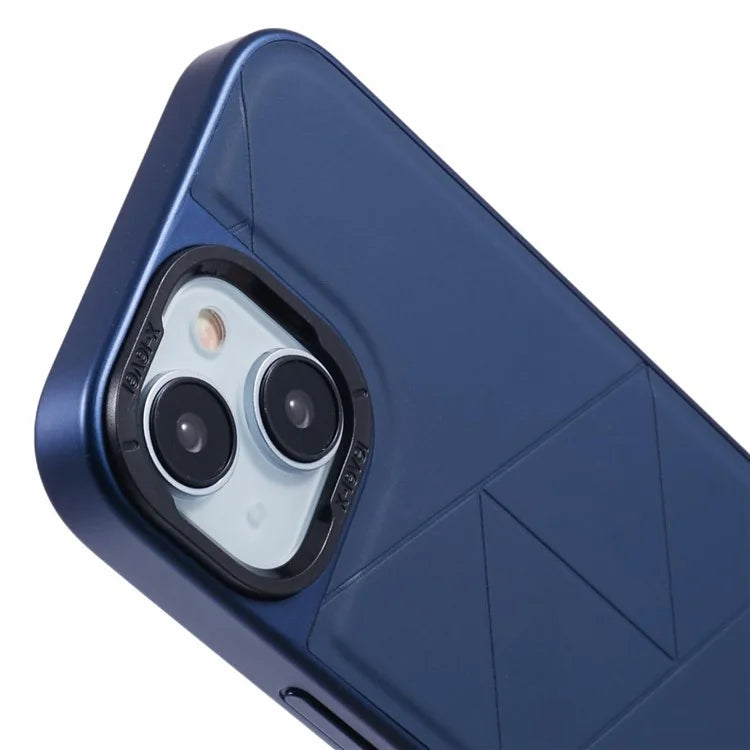 X-LEVEL For iPhone 14 / 13 Case Leather+PC+TPU Protective Phone Cover Geometric Pattern Lines