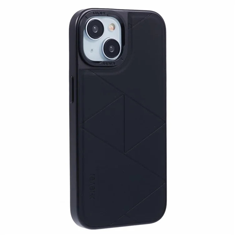 X-LEVEL For iPhone 14 / 13 Case Leather+PC+TPU Protective Phone Cover Geometric Pattern Lines