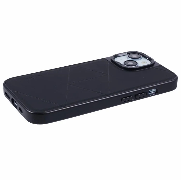 X-LEVEL For iPhone 14 / 13 Case Leather+PC+TPU Protective Phone Cover Geometric Pattern Lines