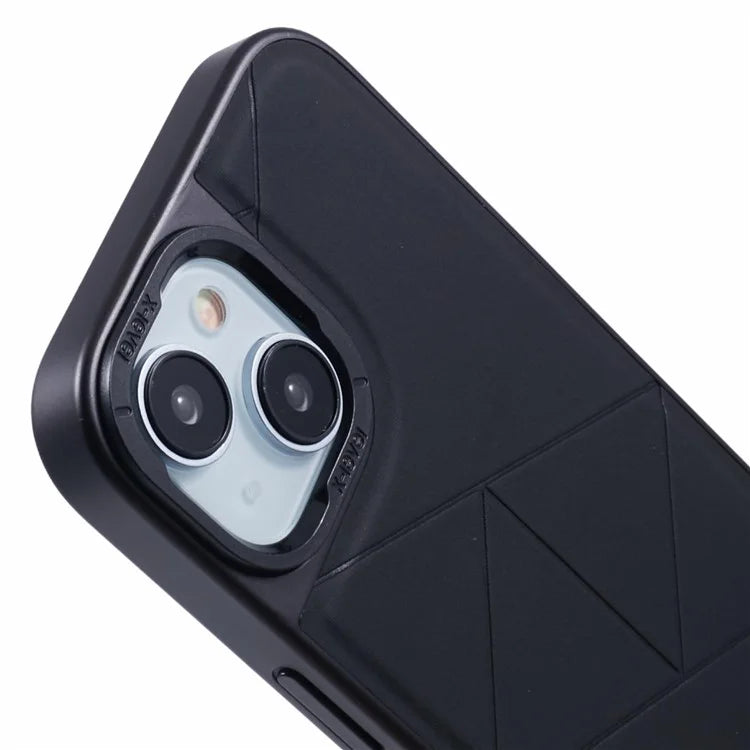 X-LEVEL For iPhone 14 / 13 Case Leather+PC+TPU Protective Phone Cover Geometric Pattern Lines