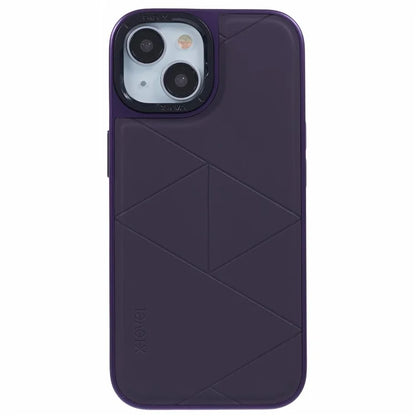 X-LEVEL For iPhone 14 / 13 Case Leather+PC+TPU Protective Phone Cover Geometric Pattern Lines