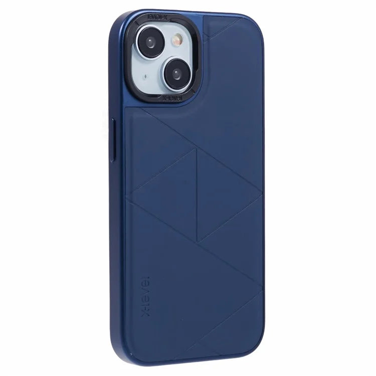 X-LEVEL For iPhone 15 Case Shockproof Geometric PU Leather Back Cover