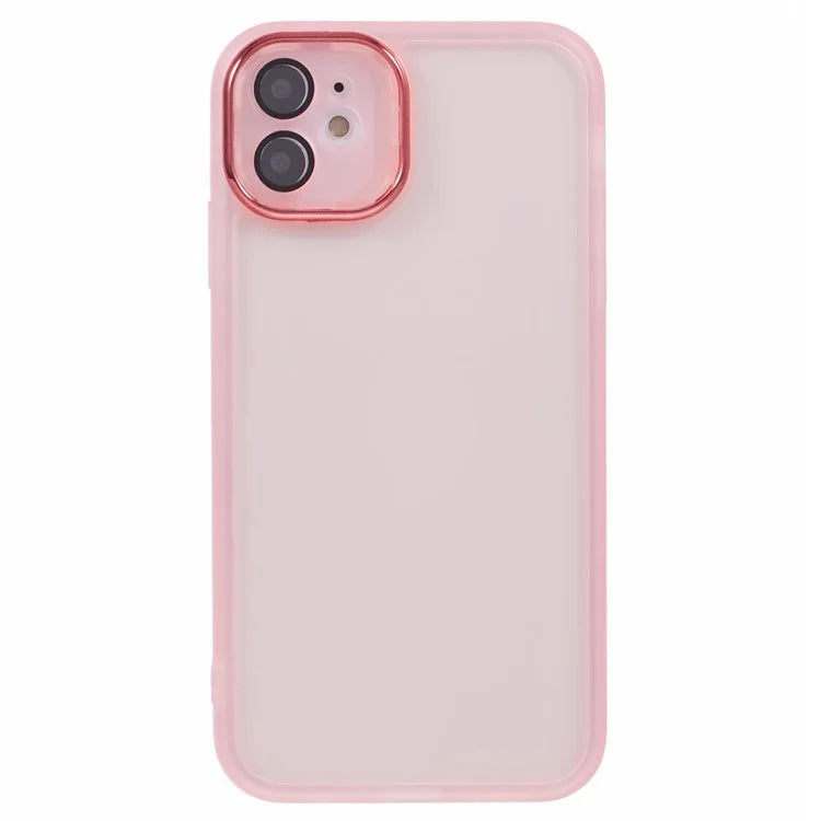 DKSM Series For iPhone 12 Case Electroplated Camera Frame TPU Phone Cover