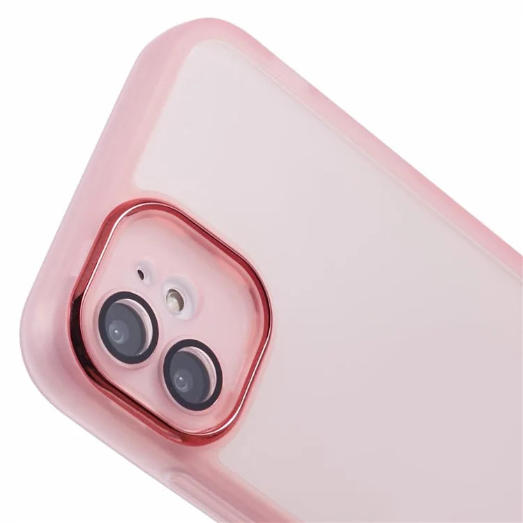 DKSM Series For iPhone 12 Case Electroplated Camera Frame TPU Phone Cover