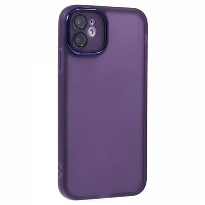 DKSM Series For iPhone 12 Case Electroplated Camera Frame TPU Phone Cover