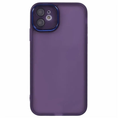 DKSM Series For iPhone 12 Case Electroplated Camera Frame TPU Phone Cover