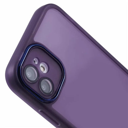 DKSM Series For iPhone 12 Case Electroplated Camera Frame TPU Phone Cover