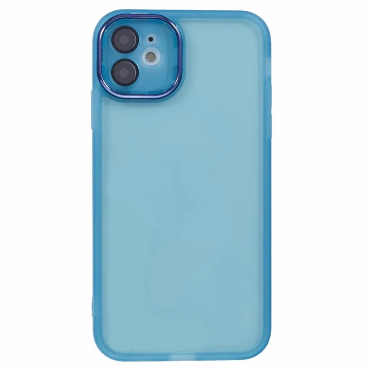 DKSM Series For iPhone 12 Case Electroplated Camera Frame TPU Phone Cover