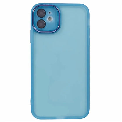 DKSM Series For iPhone 12 Case Electroplated Camera Frame TPU Phone Cover