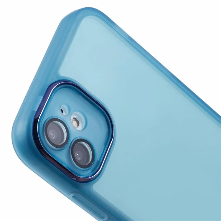 DKSM Series For iPhone 12 Case Electroplated Camera Frame TPU Phone Cover