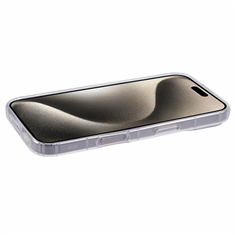 For iPhone 16 Plus Case TPU Air Cushion Anti Drop Phone Cover (Big Rear Lens Hole)