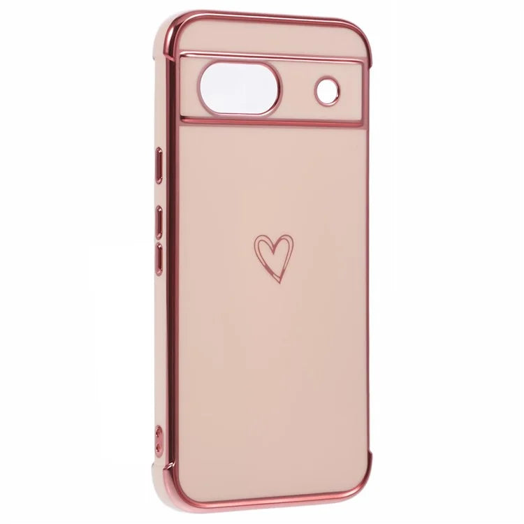 For Google Pixel 8a Case Love Heart TPU Shockproof Protective Phone Cover