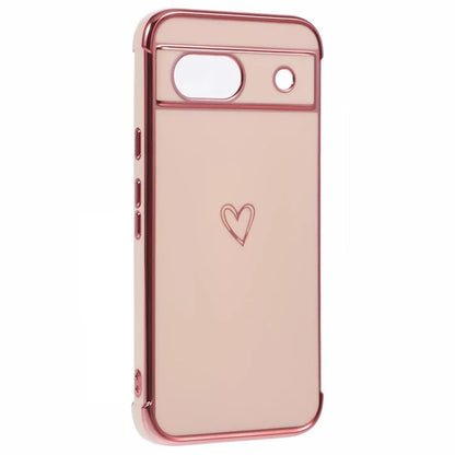 For Google Pixel 8a Case Love Heart TPU Shockproof Protective Phone Cover