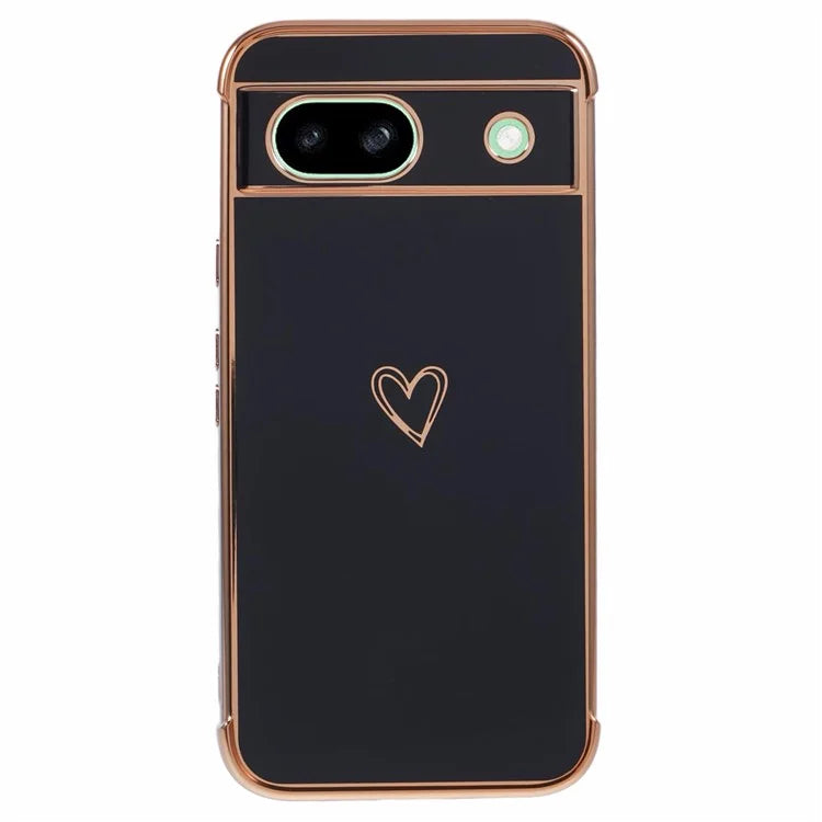 For Google Pixel 8a Case Love Heart TPU Shockproof Protective Phone Cover