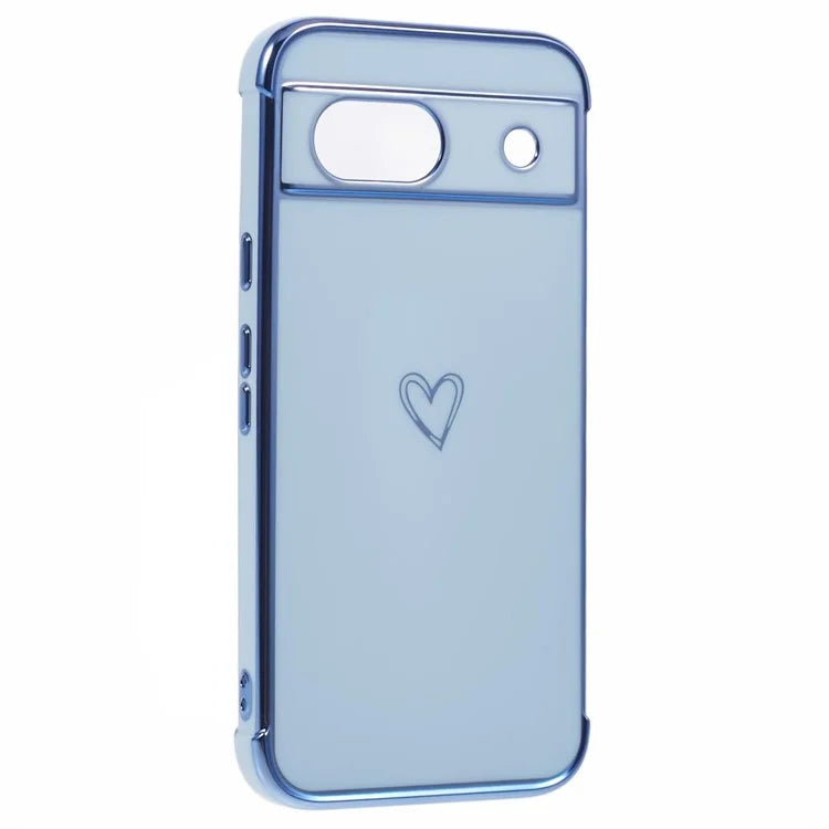 For Google Pixel 8a Case Love Heart TPU Shockproof Protective Phone Cover