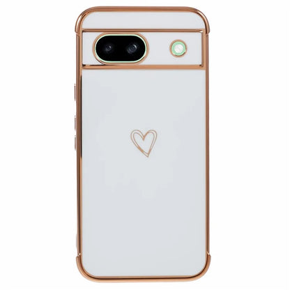 For Google Pixel 8a Case Love Heart TPU Shockproof Protective Phone Cover