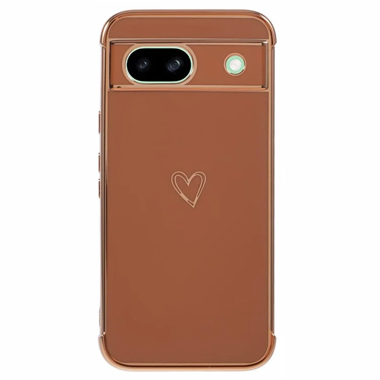 For Google Pixel 8a Case Love Heart TPU Shockproof Protective Phone Cover