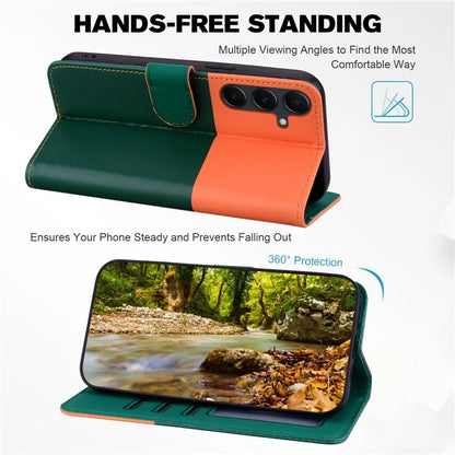 Cartoon Pet Series for Samsung Galaxy A55 5G Wallet Case Splicing Leather Phone Cover
