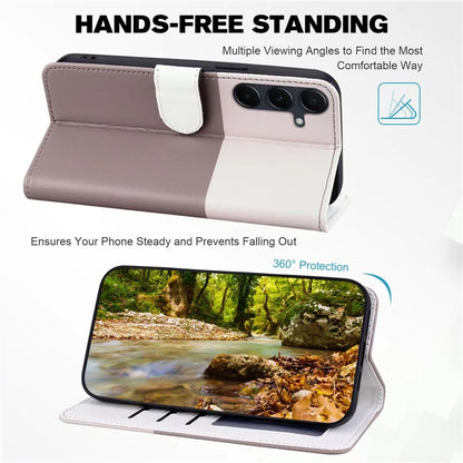 Cartoon Pet Series for Samsung Galaxy A55 5G Wallet Case Splicing Leather Phone Cover