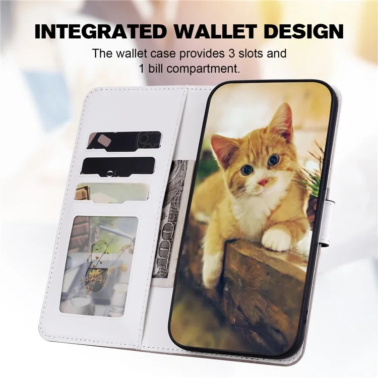 Cartoon Pet Series for Samsung Galaxy A55 5G Wallet Case Splicing Leather Phone Cover