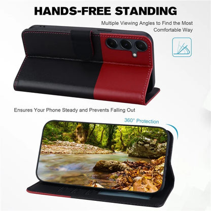 Cartoon Pet Series for Samsung Galaxy A55 5G Wallet Case Splicing Leather Phone Cover