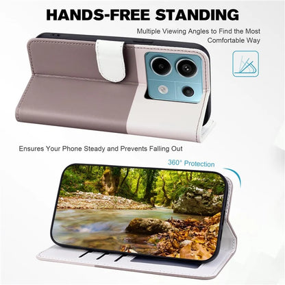 Cartoon Pet Series for Xiaomi Redmi Note 13 Pro 4G / Poco M6 Pro 4G Case Splicing Leather Wallet Phone Cover