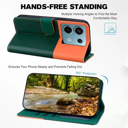 Cartoon Pet Series for Xiaomi Redmi Note 13 Pro 4G / Poco M6 Pro 4G Case Splicing Leather Wallet Phone Cover