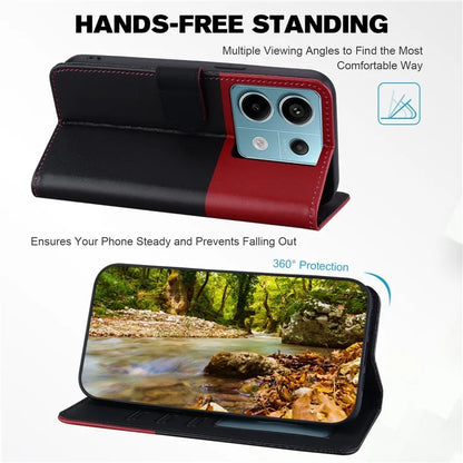 Cartoon Pet Series for Xiaomi Redmi Note 13 Pro 4G / Poco M6 Pro 4G Case Splicing Leather Wallet Phone Cover