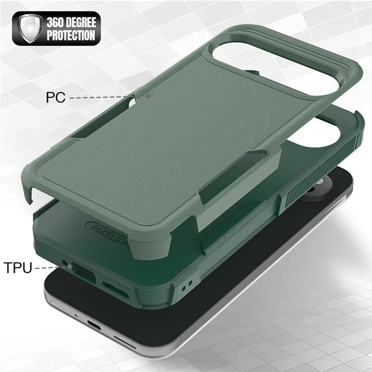 For Google Pixel 9 Pro XL Case PC+TPU 2-in-1 Shockproof Phone Cover
