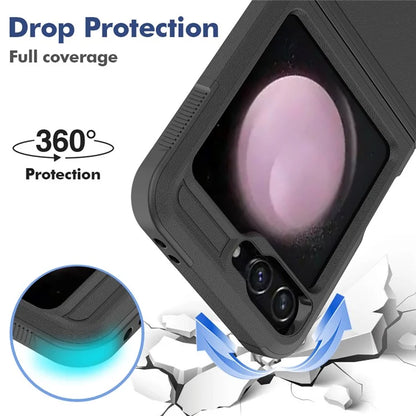 For Samsung Galaxy Z Flip6 5G / Z Flip5 5G Phone Case 2-in-1 PC+TPU Shockproof Cover