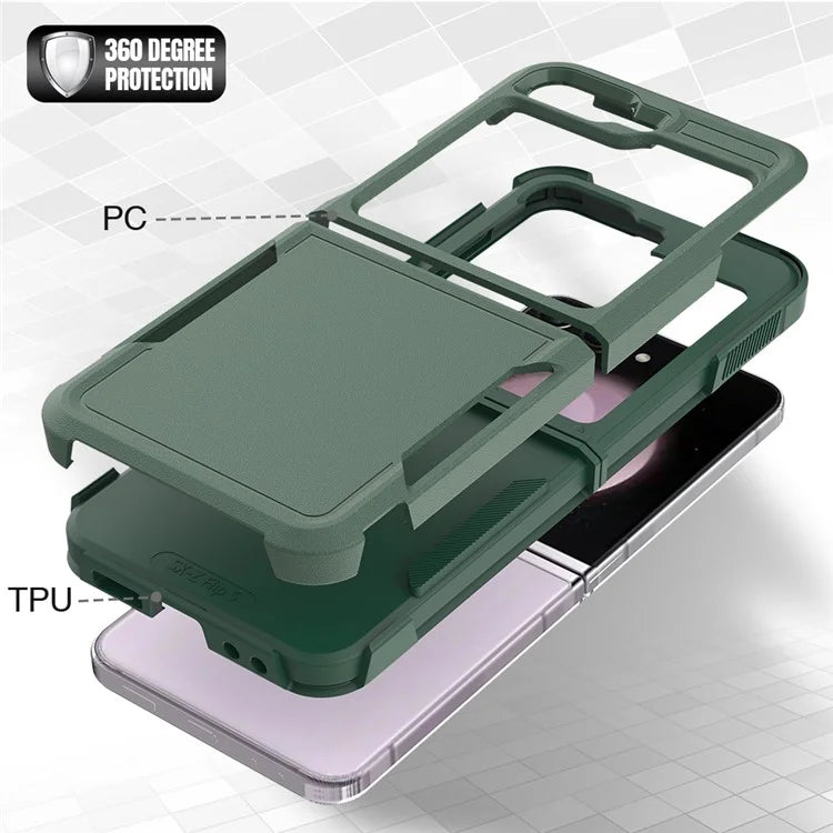 For Samsung Galaxy Z Flip6 5G / Z Flip5 5G Phone Case 2-in-1 PC+TPU Shockproof Cover