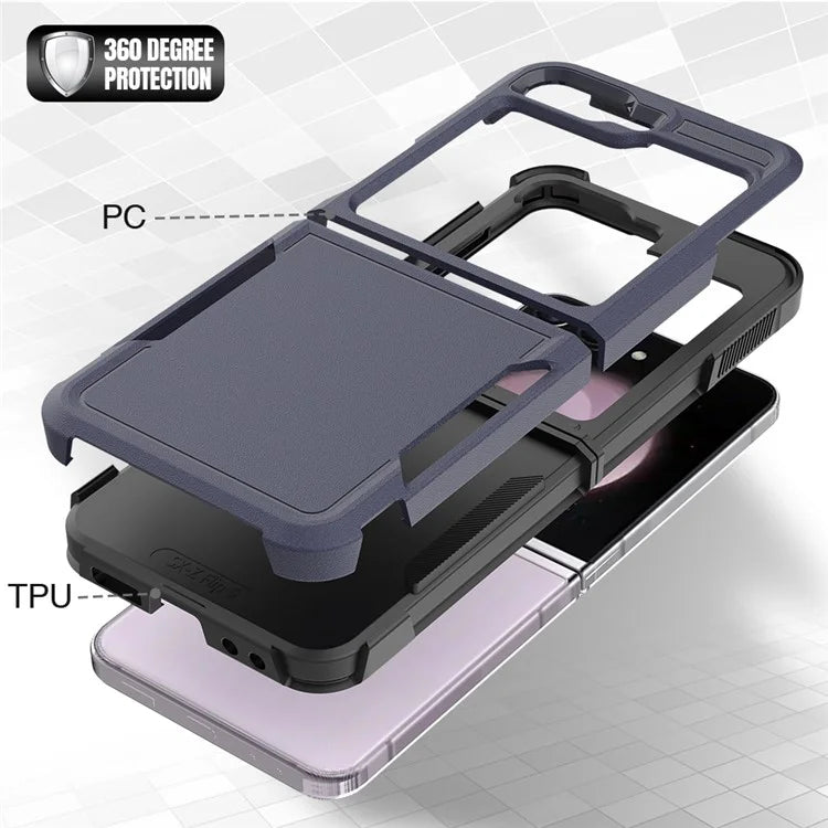 For Samsung Galaxy Z Flip6 5G / Z Flip5 5G Phone Case 2-in-1 PC+TPU Shockproof Cover