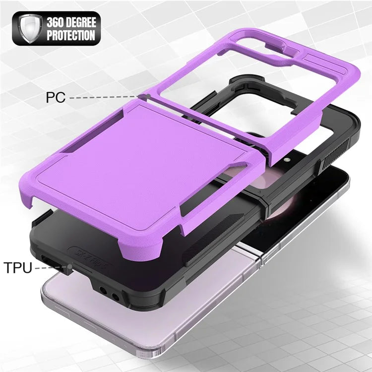 For Samsung Galaxy Z Flip6 5G / Z Flip5 5G Phone Case 2-in-1 PC+TPU Shockproof Cover