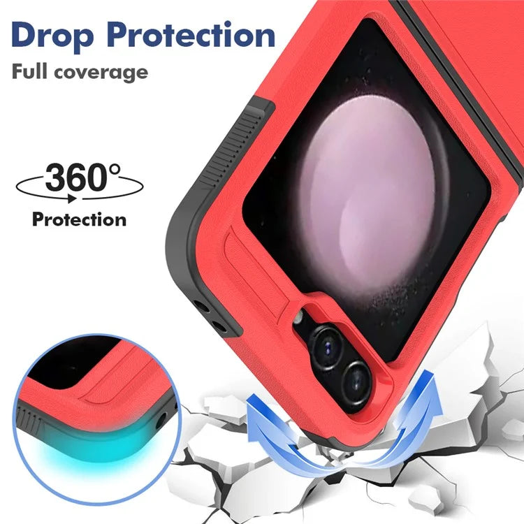 For Samsung Galaxy Z Flip6 5G / Z Flip5 5G Phone Case 2-in-1 PC+TPU Shockproof Cover