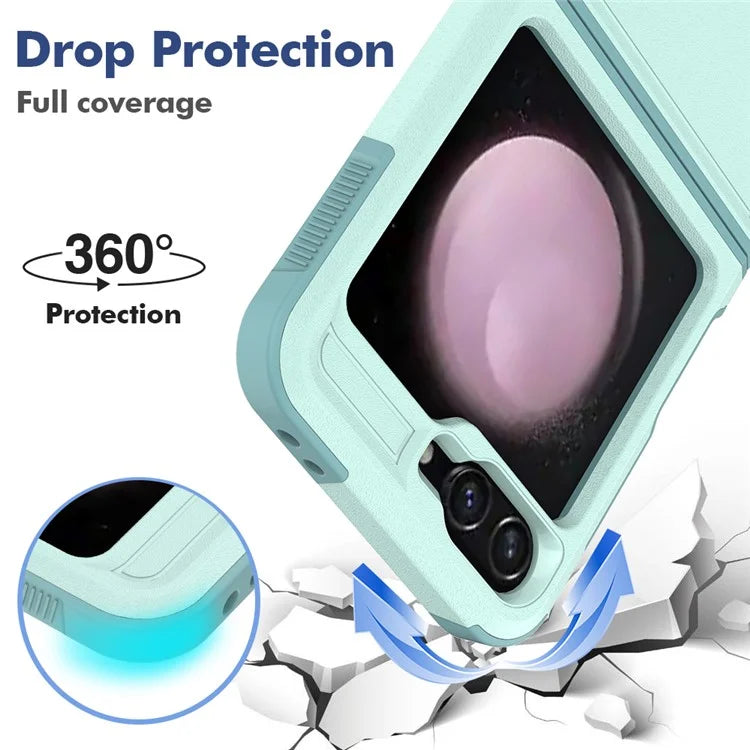 For Samsung Galaxy Z Flip6 5G / Z Flip5 5G Phone Case 2-in-1 PC+TPU Shockproof Cover