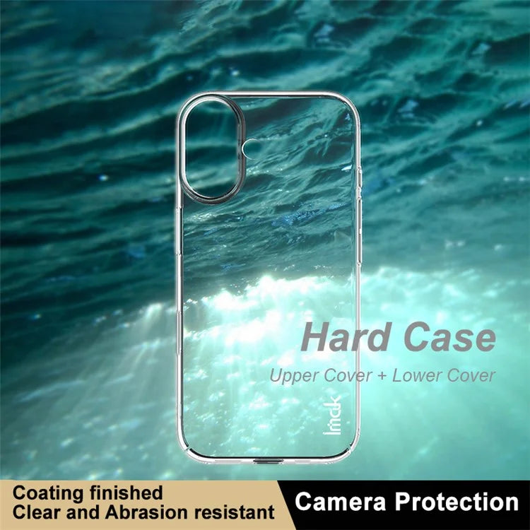 IMAK Crystal Case II Pro for iPhone 16 Case Transparent PC Protective Phone Cover