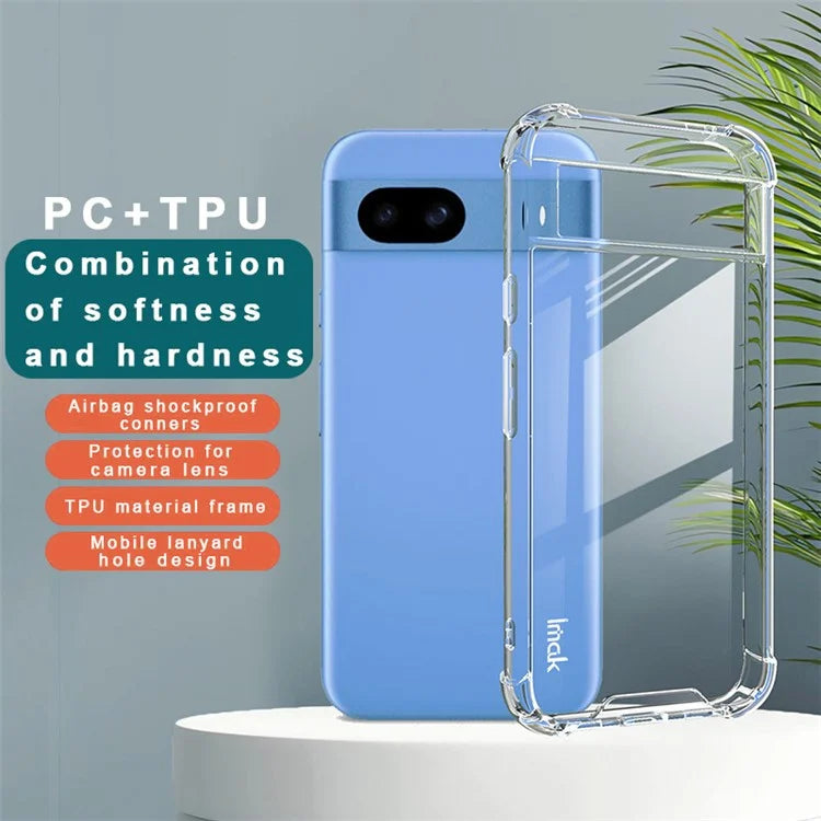 IMAK For Google Pixel 8a Case Shockproof Airbag Corners PC+TPU Phone Cover